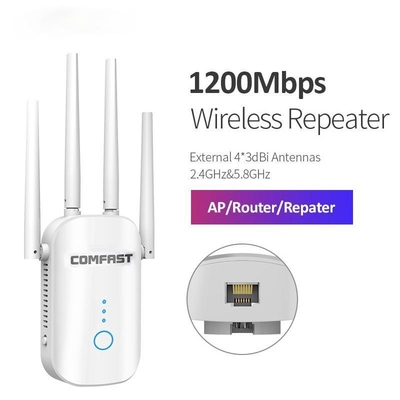 ซื้อ 1200Mbps Wifi Repeater อันทรงพลัง 2.4G/5GHz Long Range Wifi Extender 802.11ac online manufacture